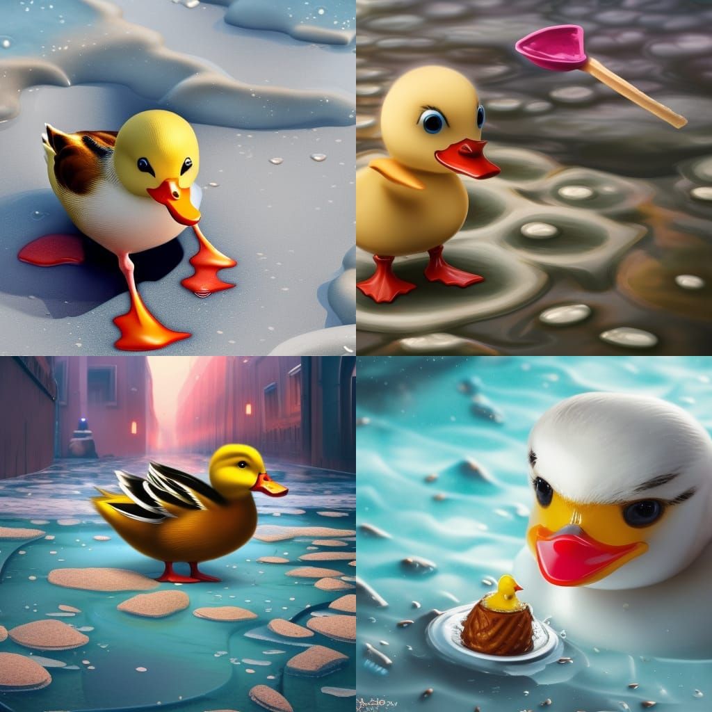 Duck and Melted Ice Cream: Fantasy Concept Art