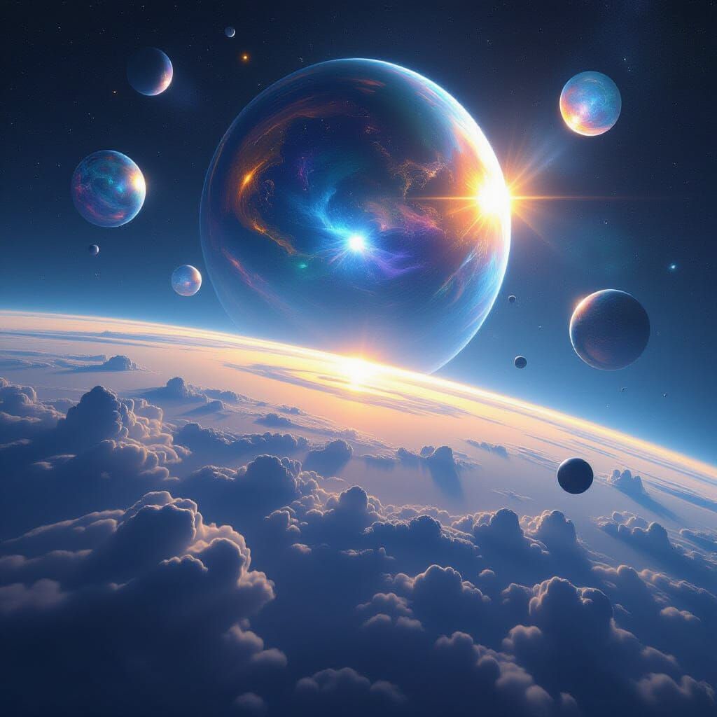 Cosmic Wonder: Planet-Sized World with Celestial Phenomena