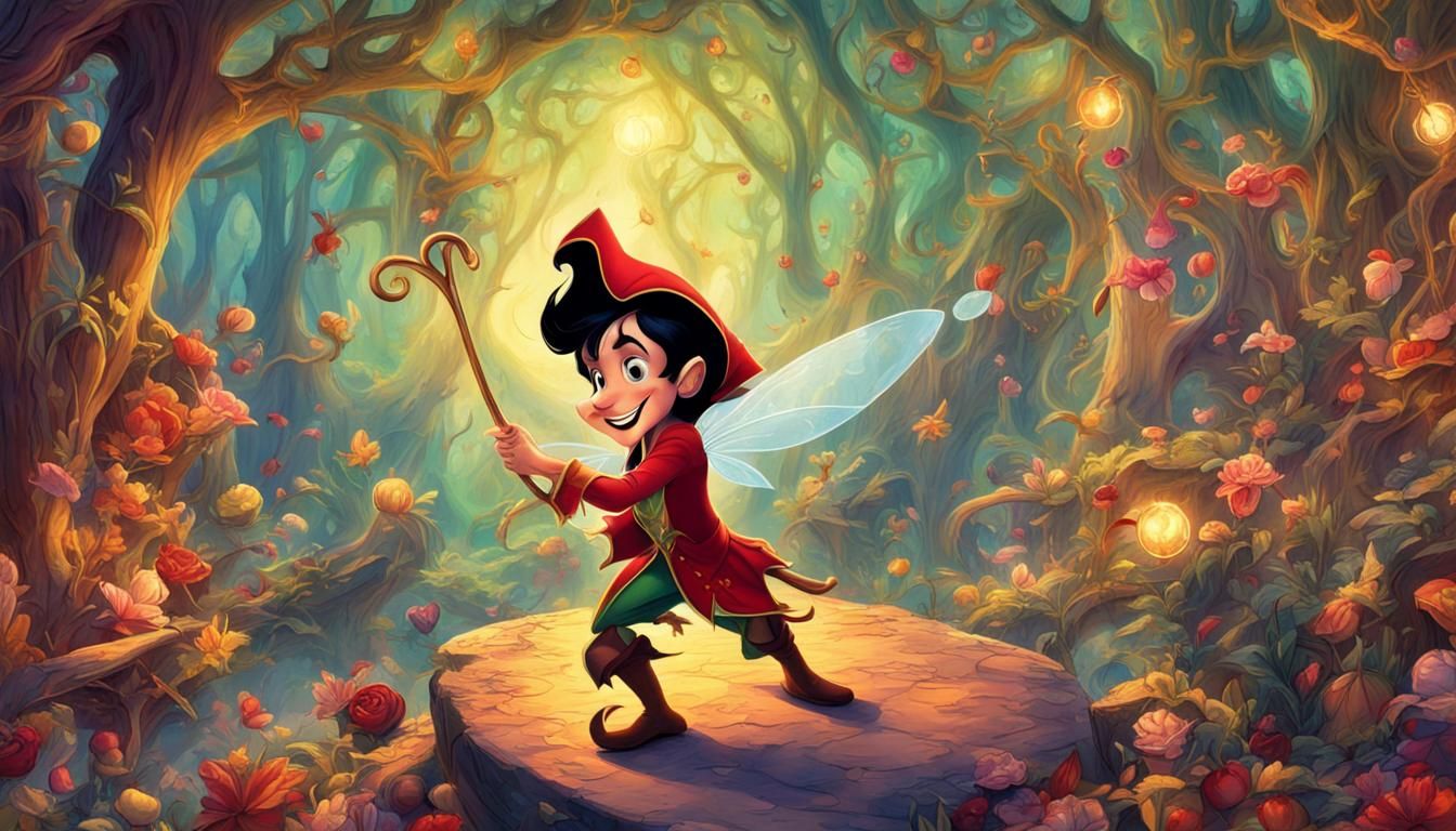 Captain Hook Transforms into Tinkerbell: Colorful Detail