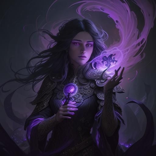 Glowing Purple Creature in Dark Fantasy Style