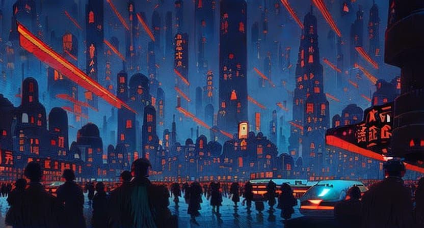 Epic Cyberpunk Neo-Tokyo with Holographic Billboards