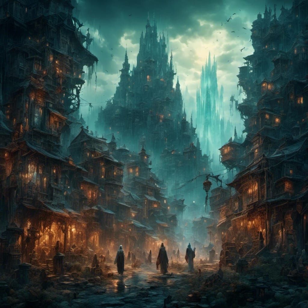 Ethereal Specter in Dark Fantasy Matte Painting