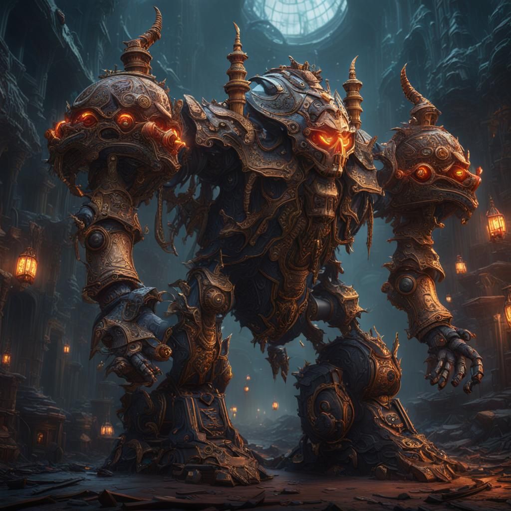 Robotic Asmodeus: Detailed Matte Painting