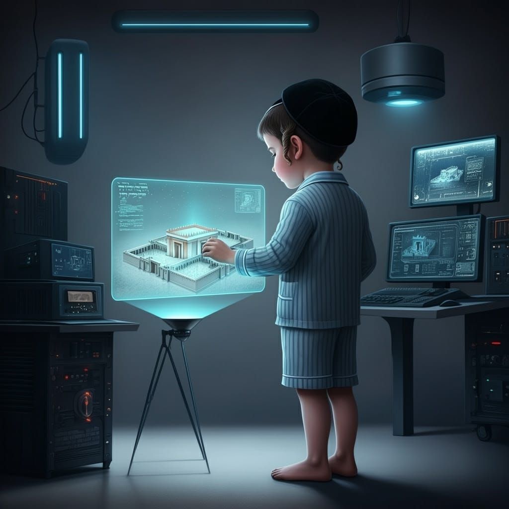 Modern Hasidic Artist Creates Futuristic Jewish Temple Holog...
