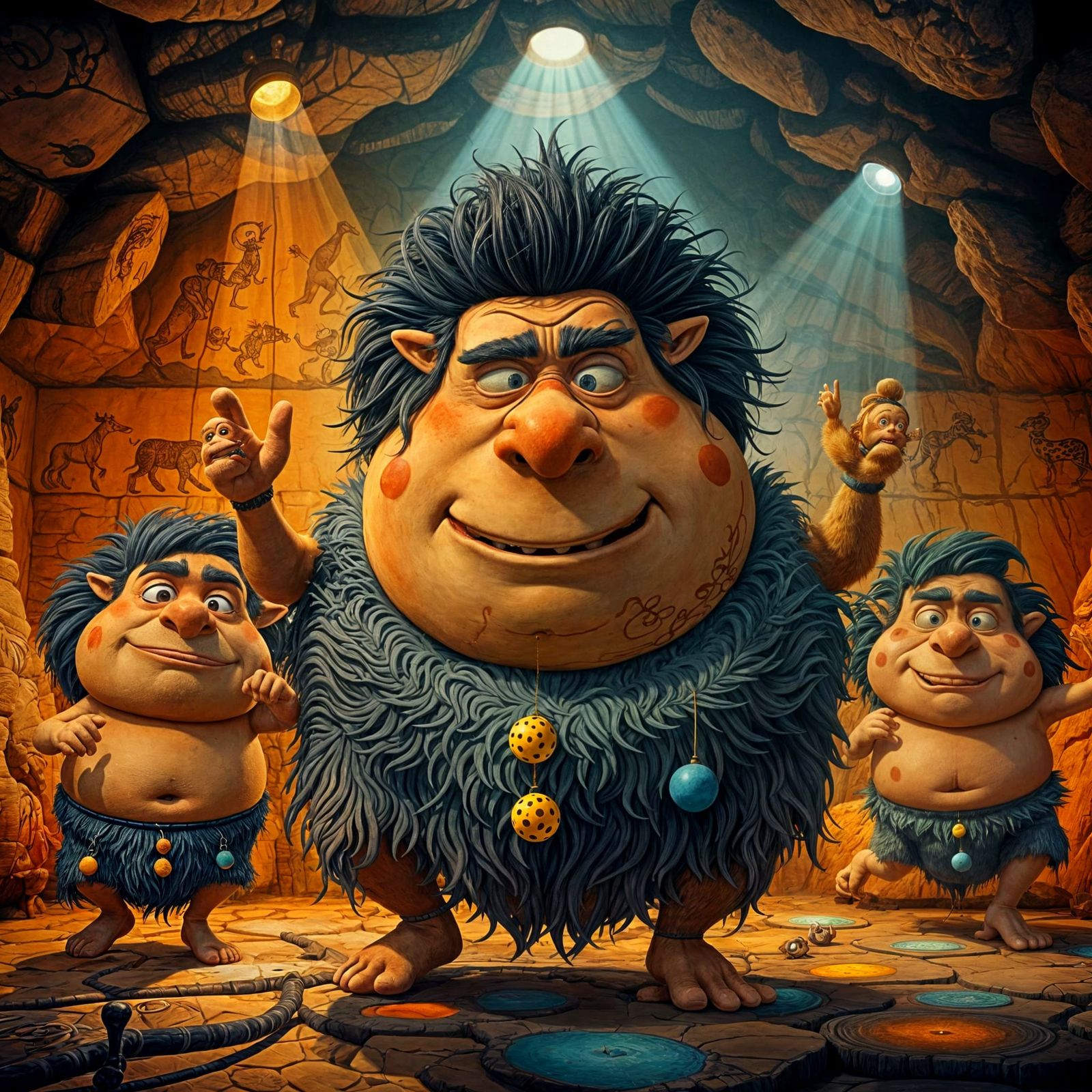 Prehistoric Disco Party in a Cave