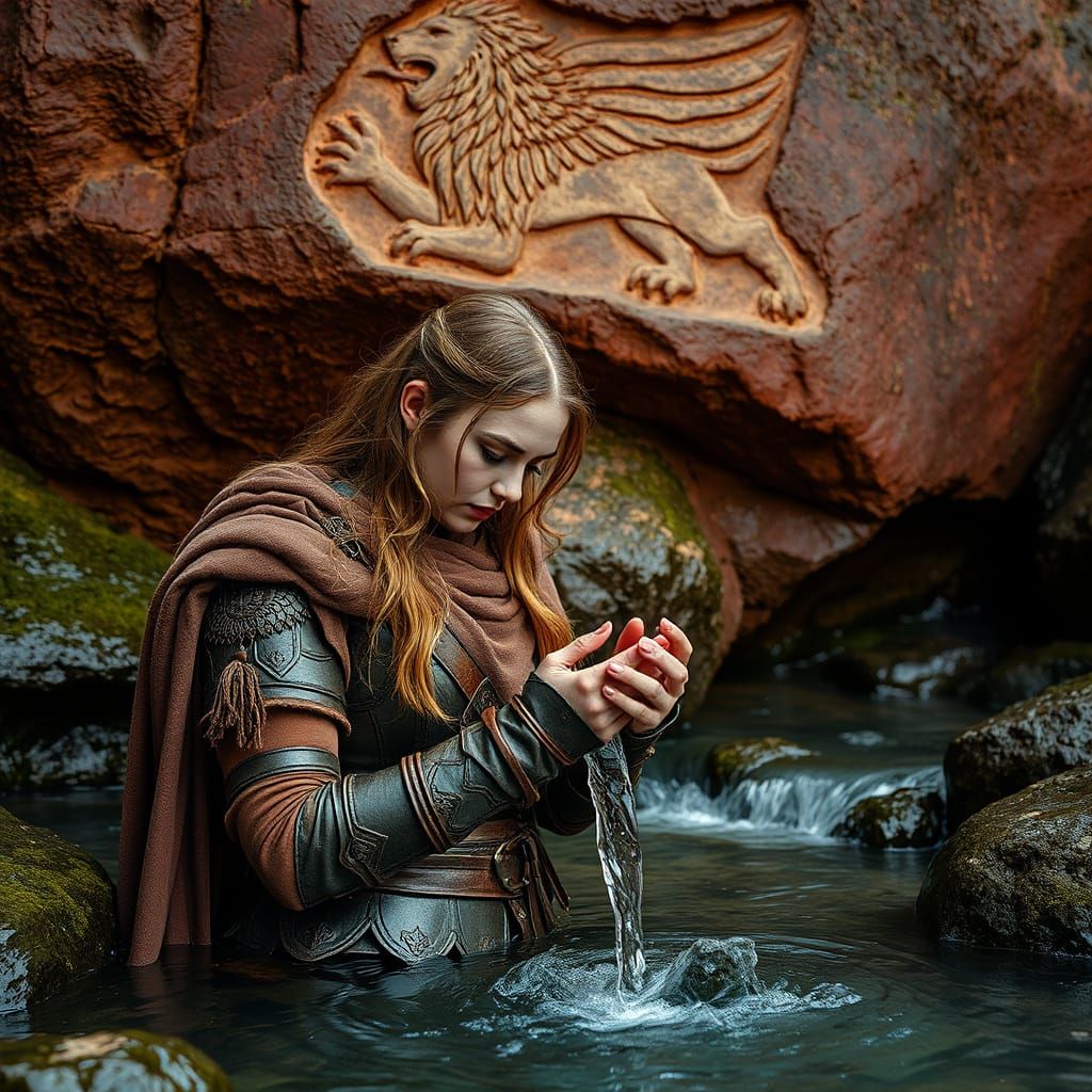 Medieval Warrior in Golden Hour