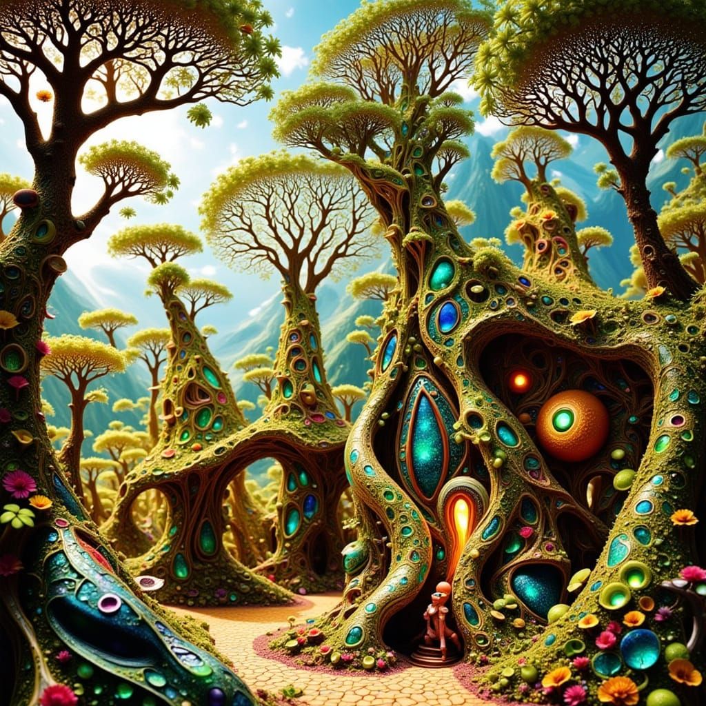 Futuristic Eco-Bunker Inspired by Hundertwasser and Gaudi