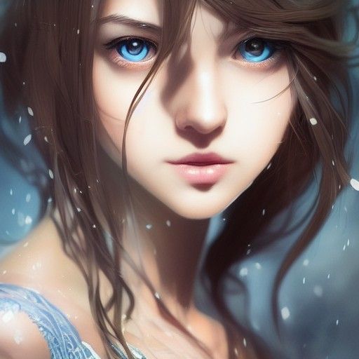 Anime Woman with Sword Digital Illustration