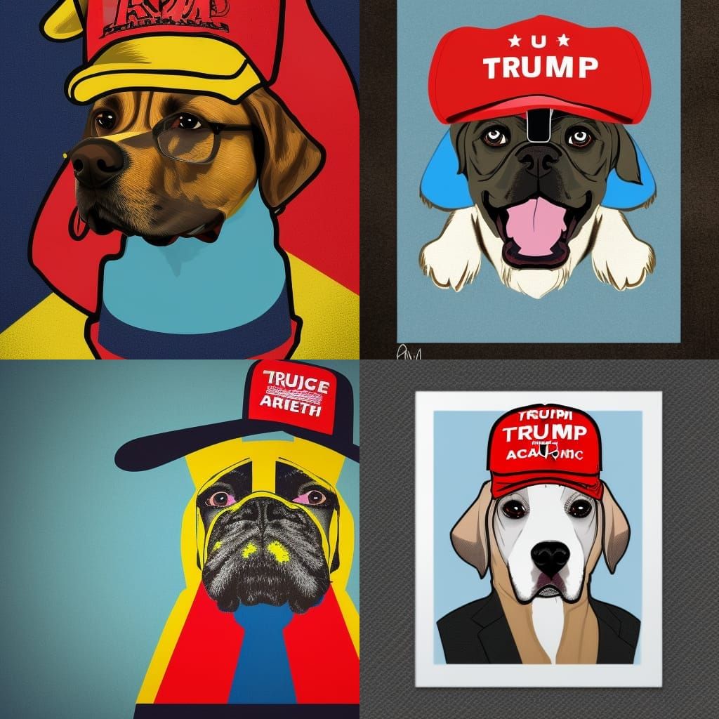 Dog in Hat: Pop Art Screen Print