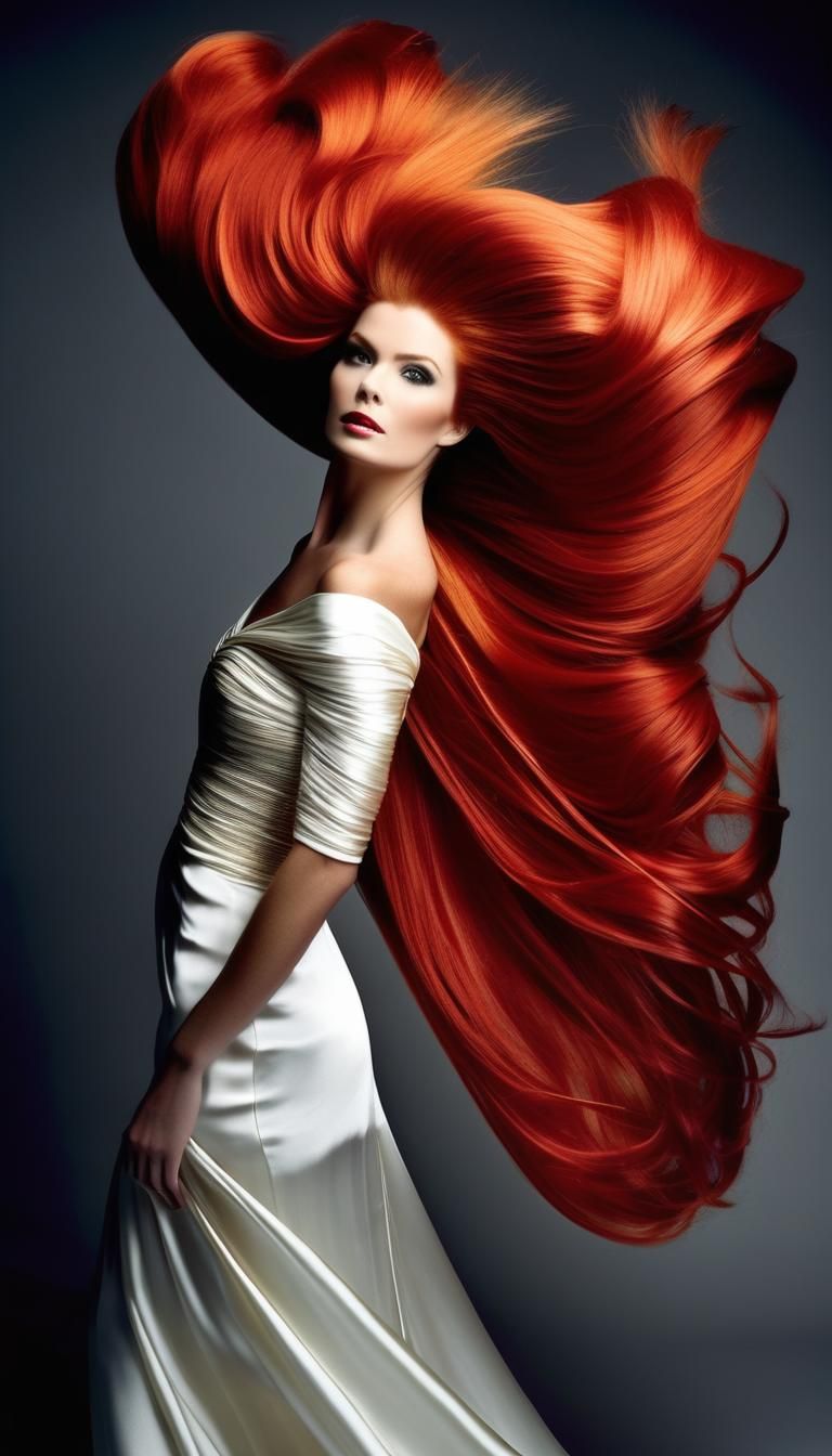 Fabulous Red Hair on Irish Woman with Celtic Jewels