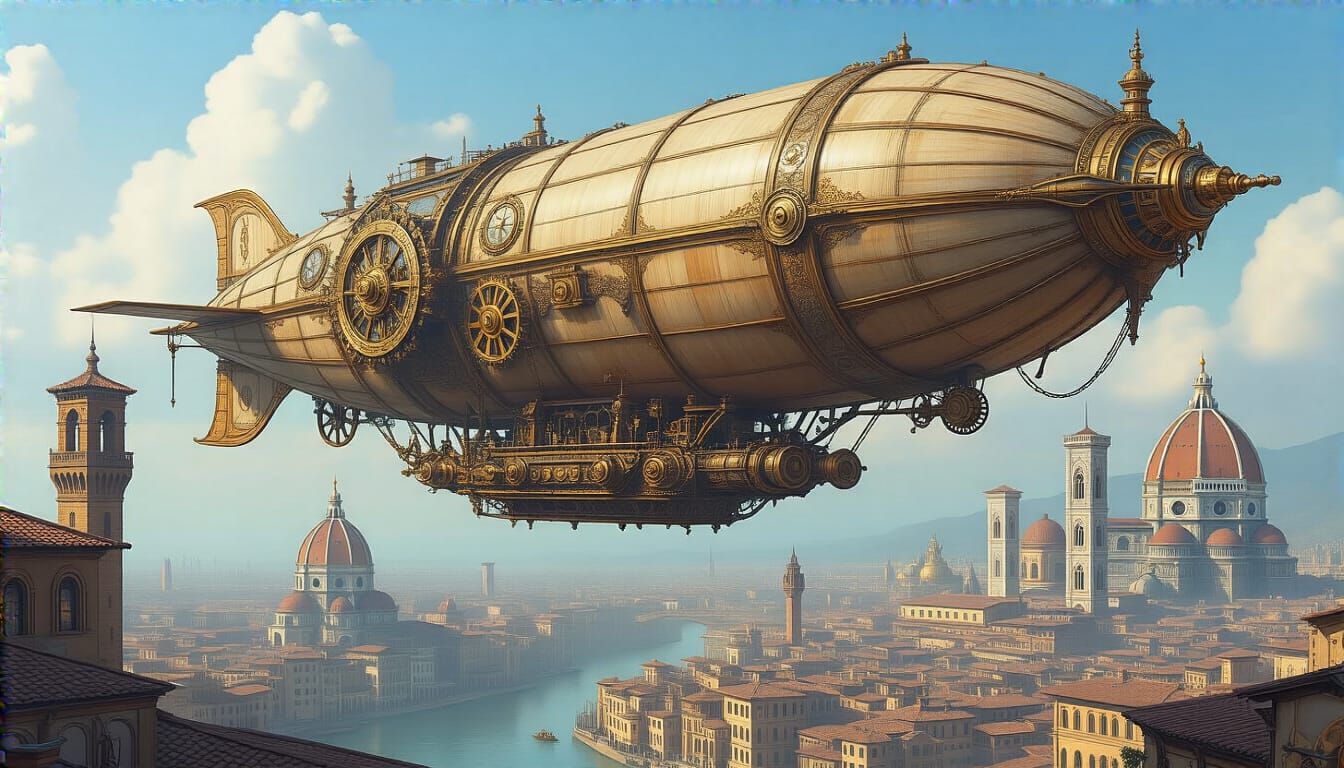 Renaissance Airship Docks at Steampunk Floating City