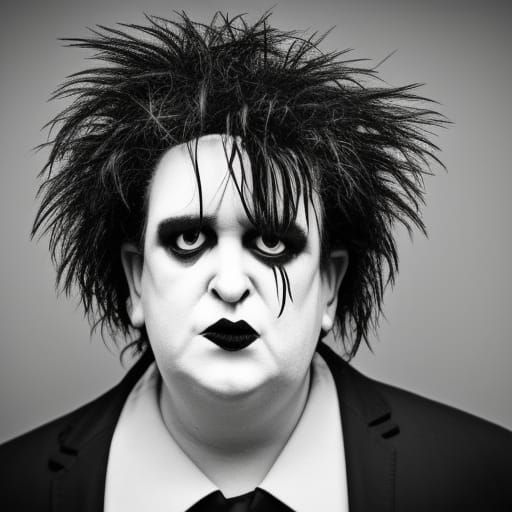 Robert Smith Doppelganger in Classic Suit Portrait