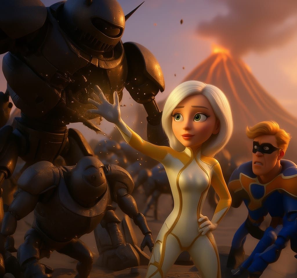 Mirage in Hyperrealistic Photo, Destroying Omnidroids