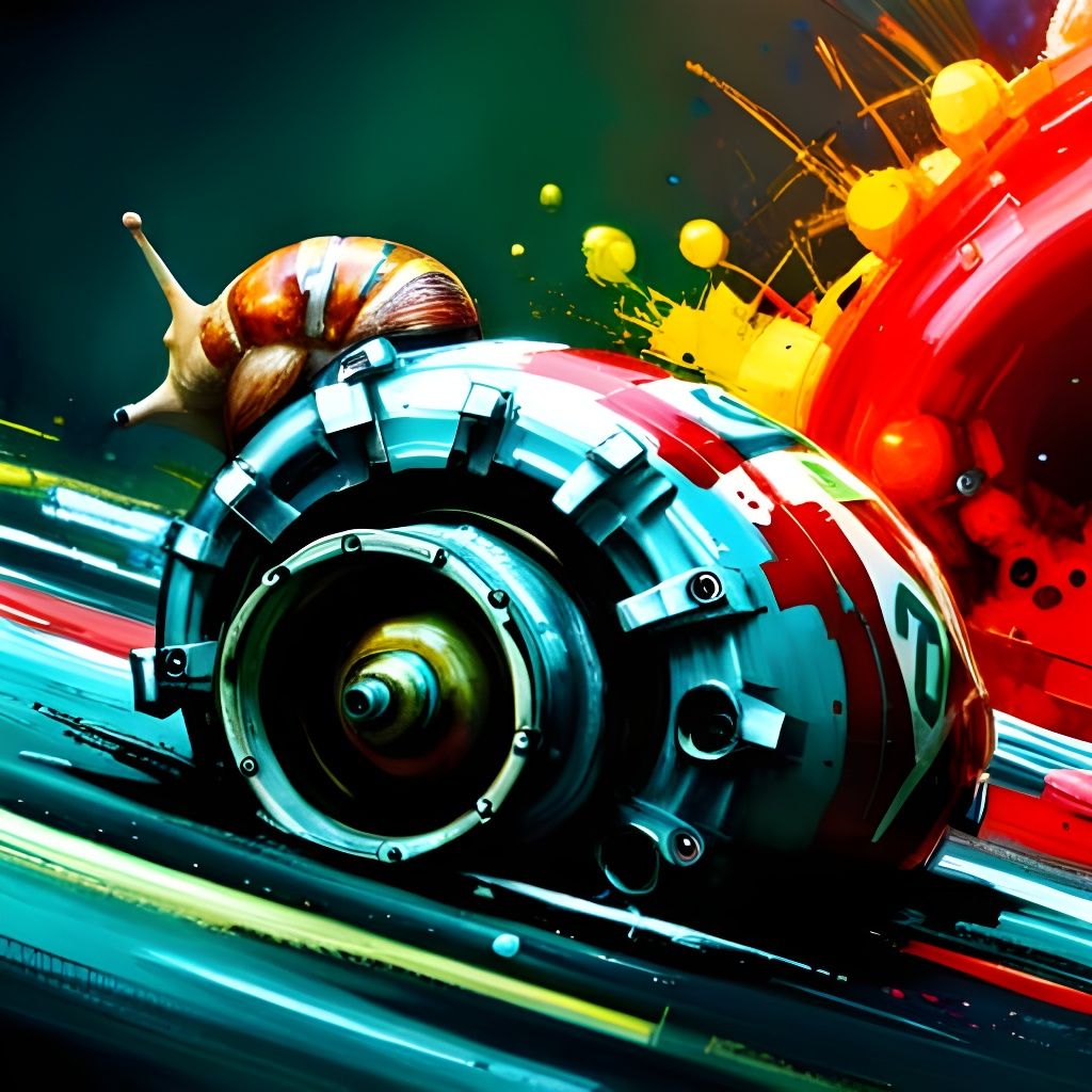 Titanium Armored Snail Race Car Speedpaint
