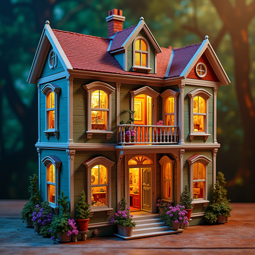 Louisiana Dollhouse with Opening Facade, Concept Art