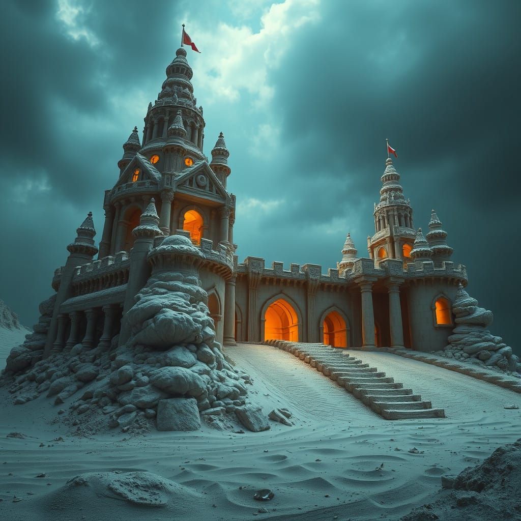 Epic Shell Fortress in Digital Matte Painting