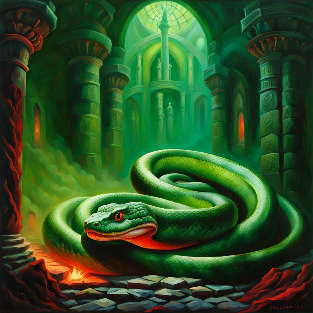 Dramatic Serpent in the Chamber of Secrets