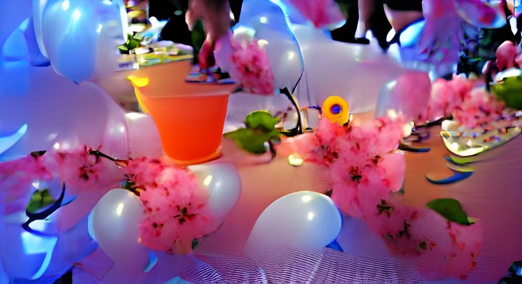 Beautiful Spring Party Scene
