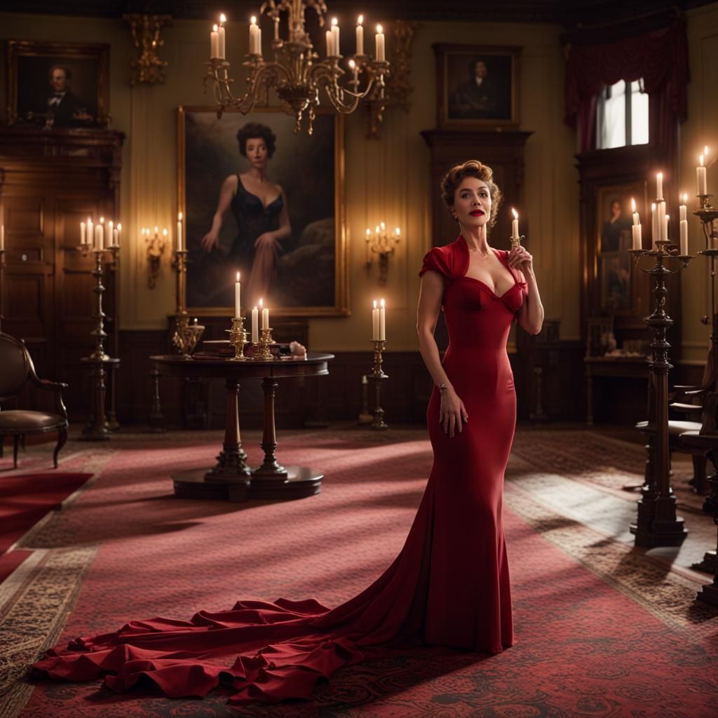 Miss Scarlett with the Candlestick in the Parlour