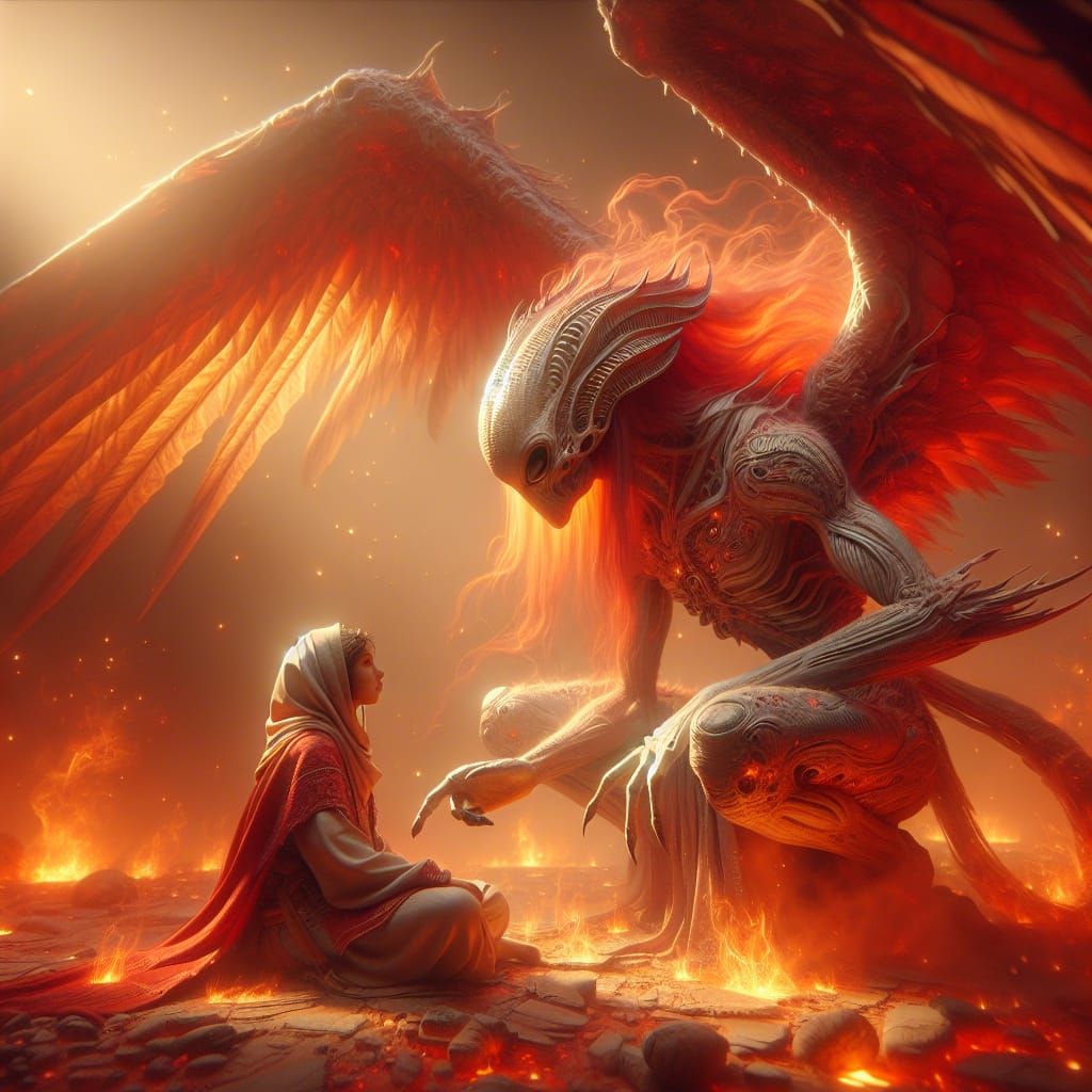 Alien and Girl: a Fantasy Friendship in Flame