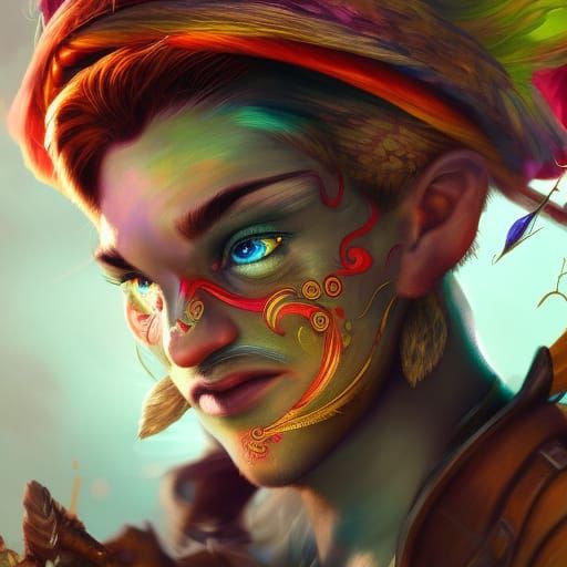 Magical Village in Hyperrealistic Splash Art