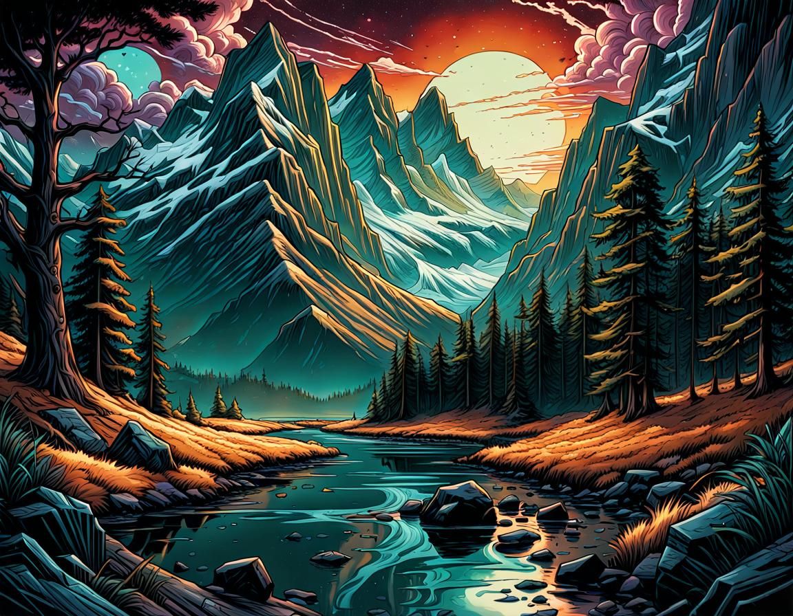 Snow White Portrait in Comic Book Style