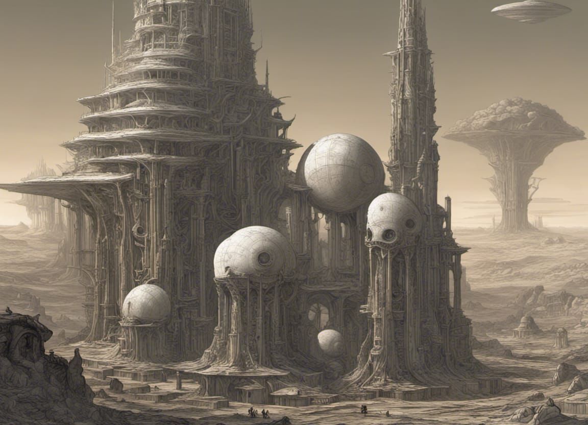 Ancient Alien Ruins Bathed in Extraterrestrial Light
