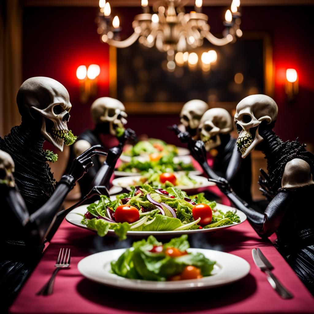 Ghouls at Dinner Party: Professional Photography