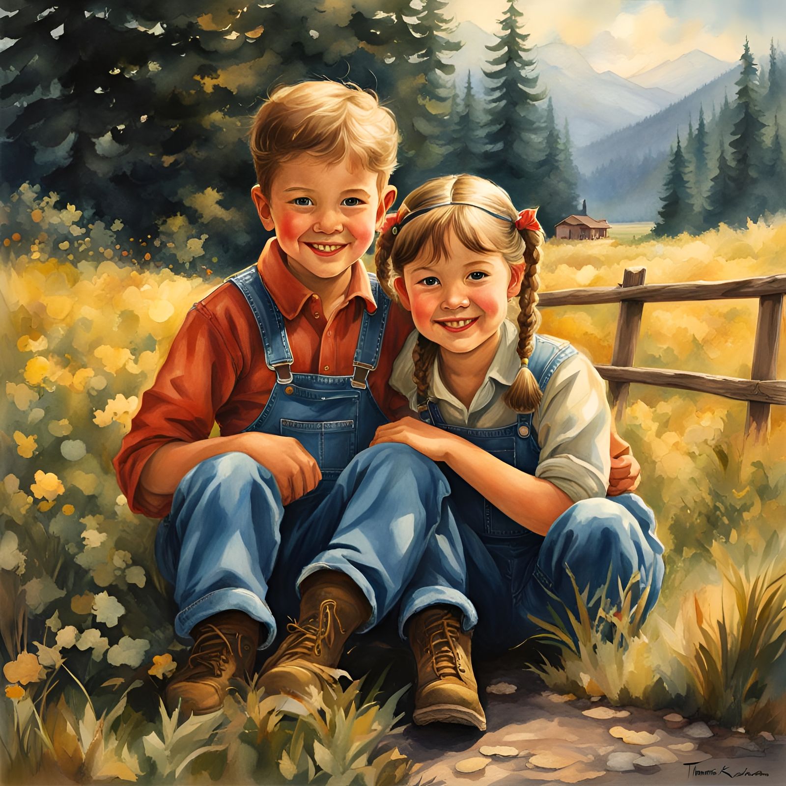 Children's First Love Storybook Illustration