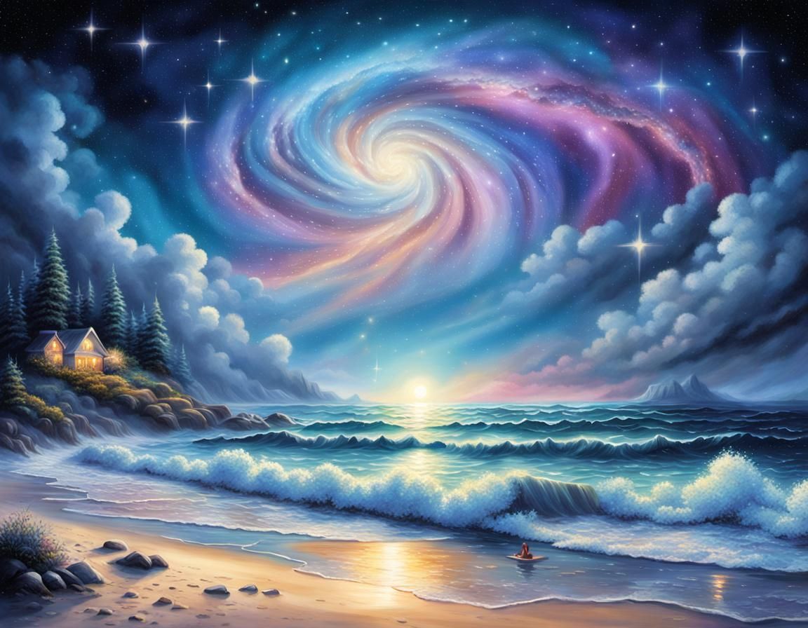 Night sky with stars