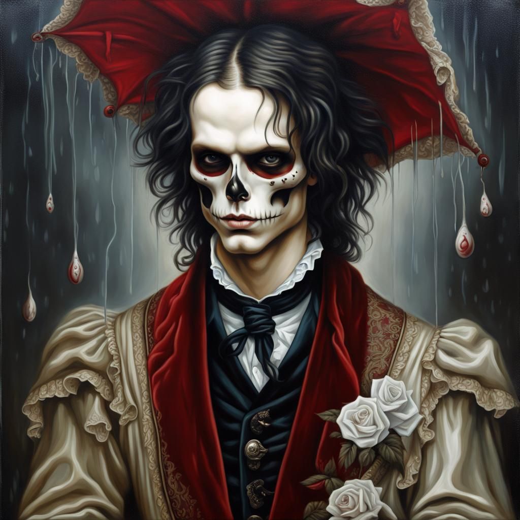Ville Valo Rococo Portrait in Oil Painting Style