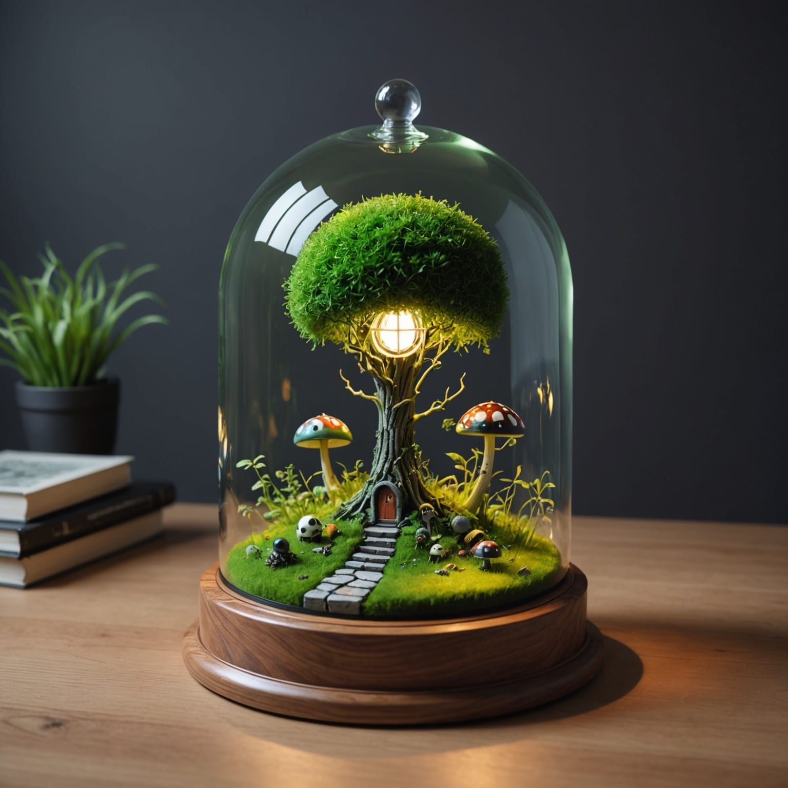 Whimsical Winter Wonderland in Cyberpunk Style