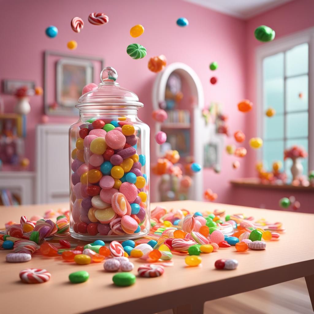Candy Biome in a Jar: Colourful Origami Papercraft