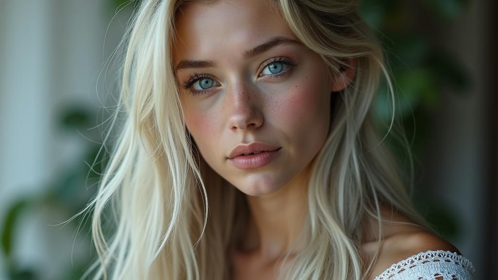 Steampunk Devil with Silver Hair and Black Eyes