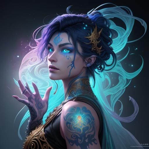 Ornate Homunculus Portrait in High Fantasy Style