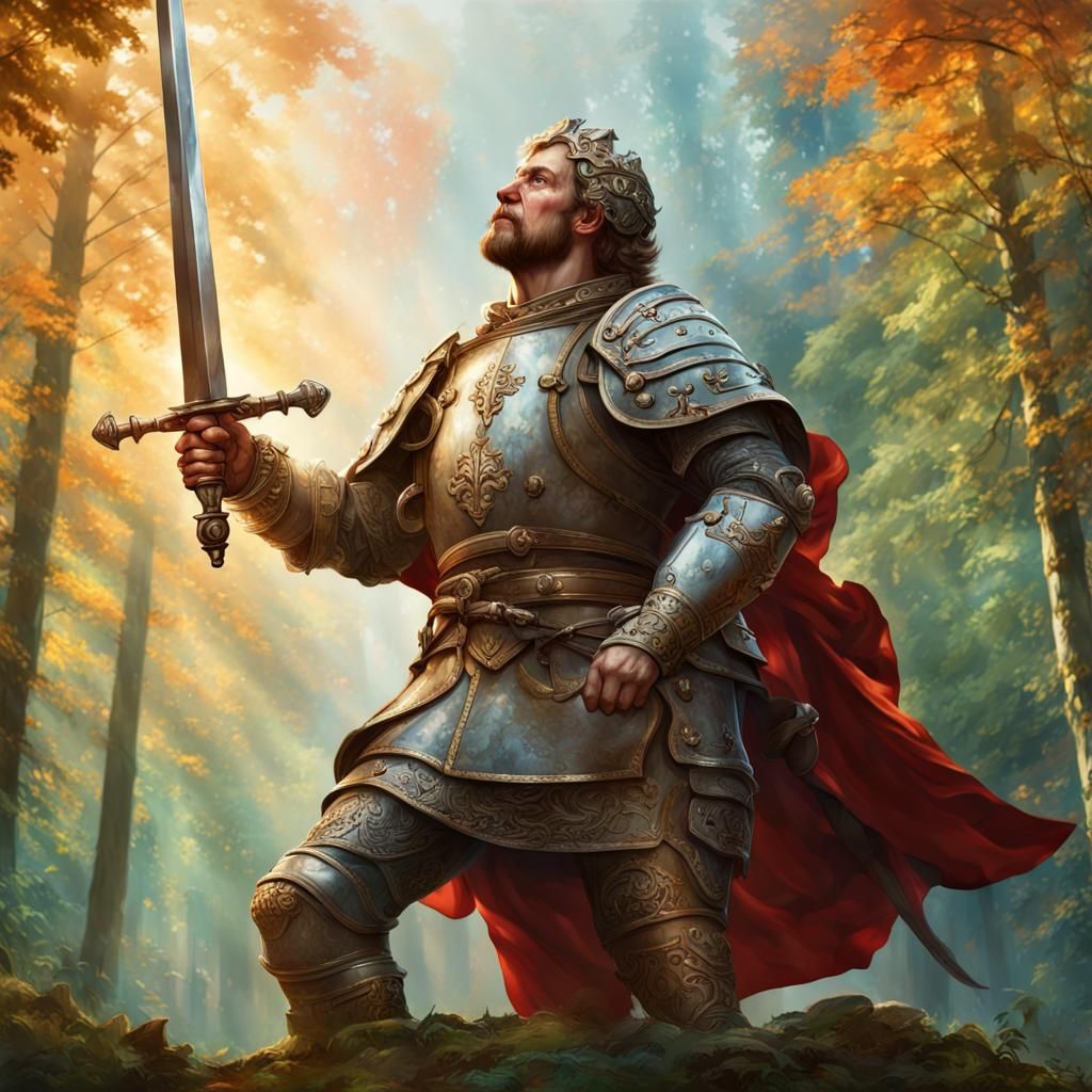 Hyperrealistic Hermann the Cherusque in German Forest