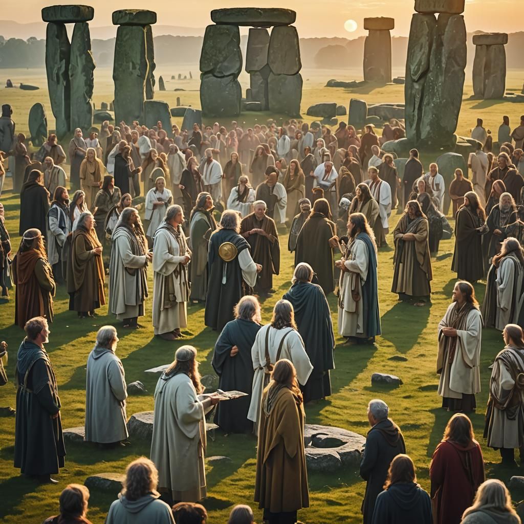 Solstice gathering at Stonehenge 
☆Stonehenge Series N°1☆