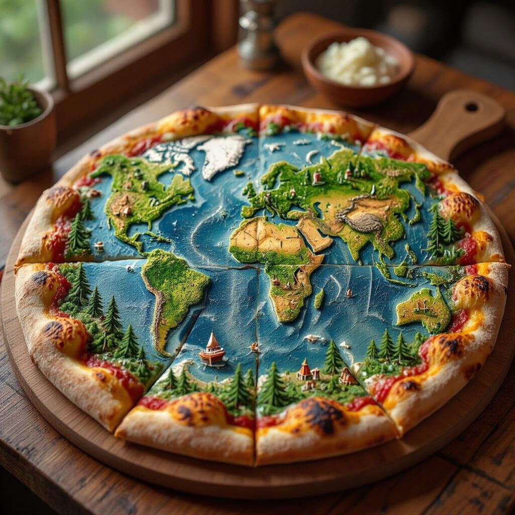 Fantasy Pizza: Different Forest Worlds in a Cinematic Style