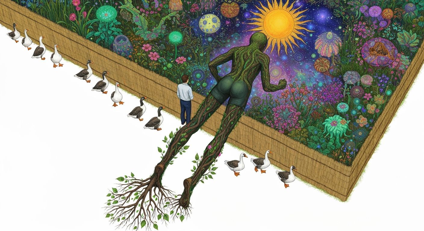 Sacred Geometry Utopia in Hieronymus Bosch Style