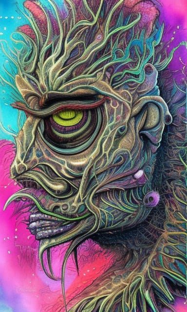 Pineal Gland Monster: Dark Horror Concept Art