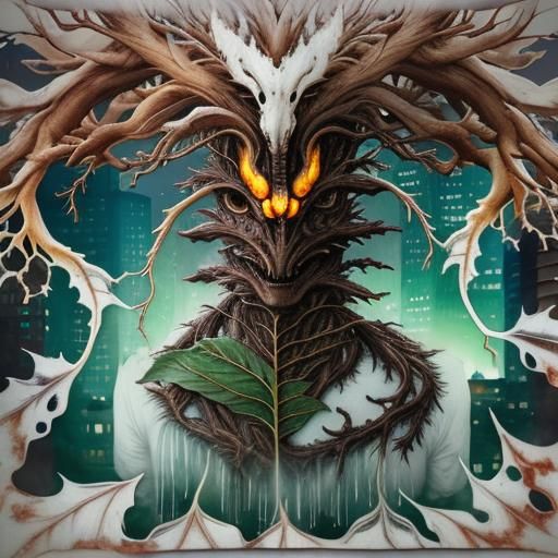 Surreal Creature in London: Double Exposure Photograph