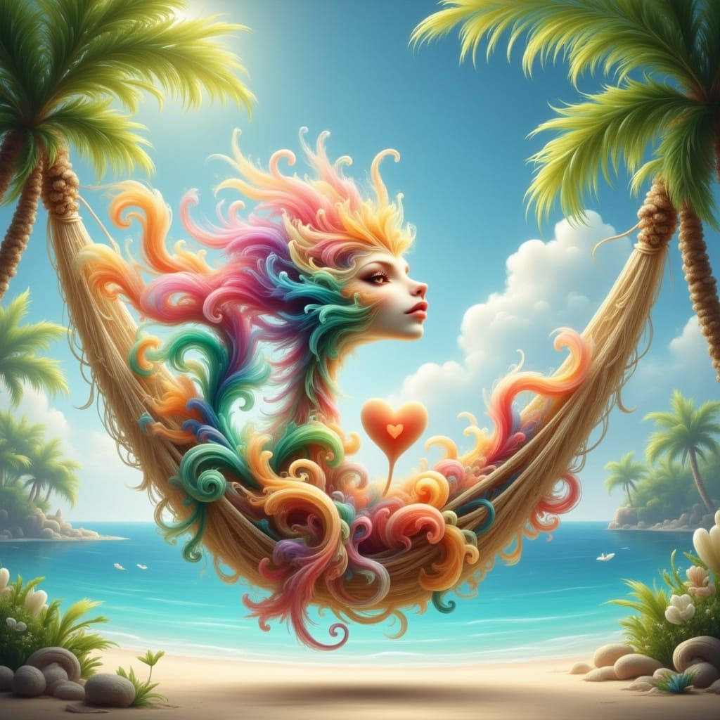 Whimsical Beachside Fantasy Creature