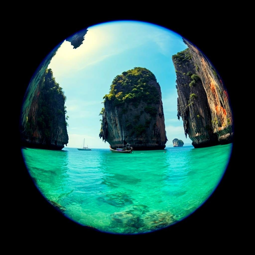 Surreal Andaman Seascape in Vibrant Polychromatic Style
