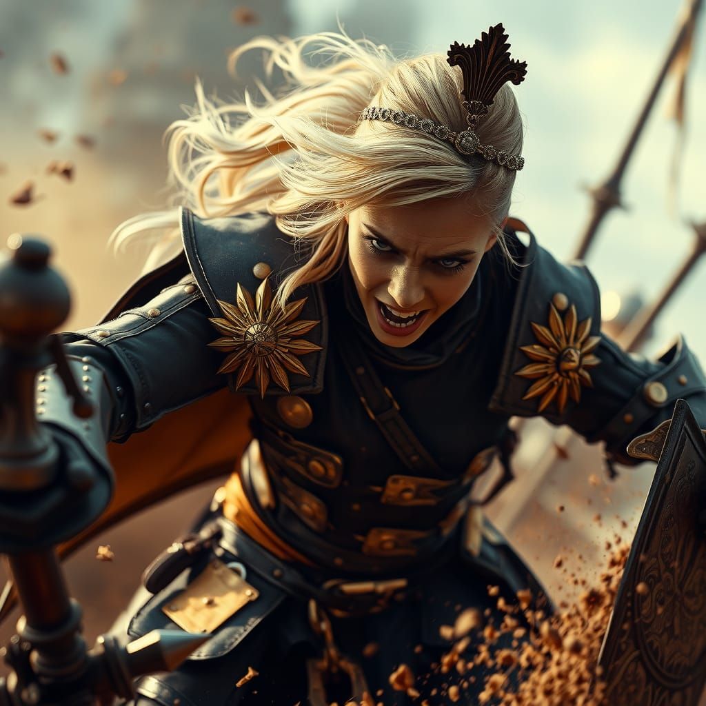 Steampunk Knight Chess Piece Charges into Battle