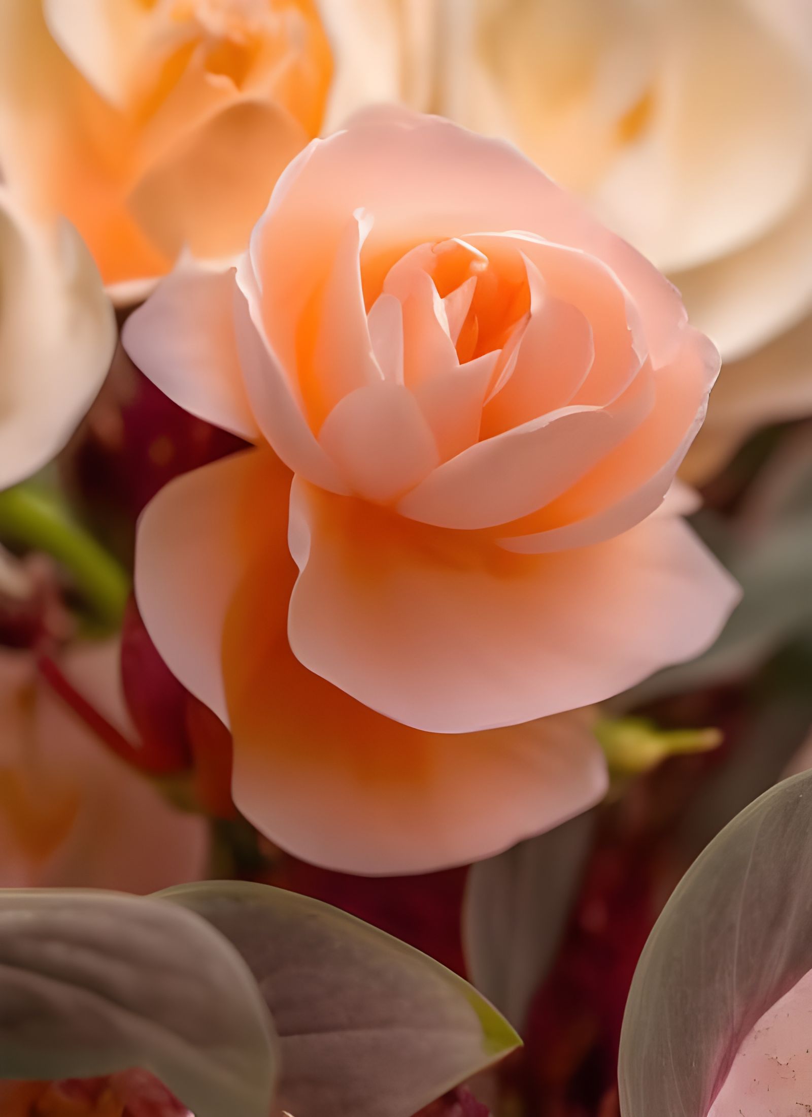 Exotic Flower Architecture in Clouds: Technicolor Rain
