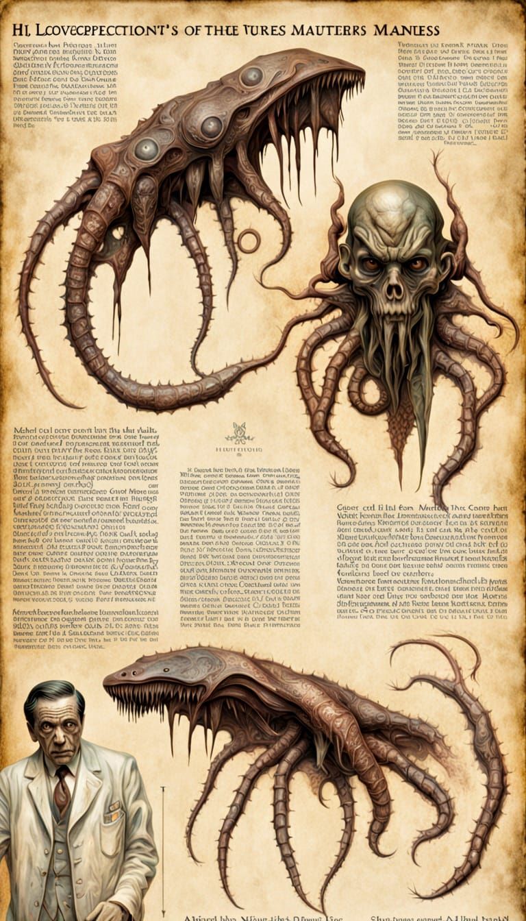 Lovecraft's Achean Creatures Attacking City and Camp