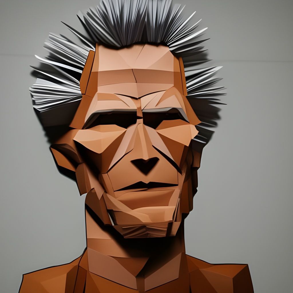 Clint Eastwood Paper Sculpture Portrait
