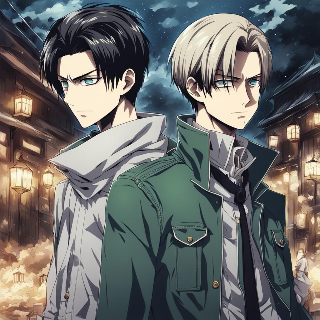 Levi Ackerman and Kenny: Anime Style Illustration