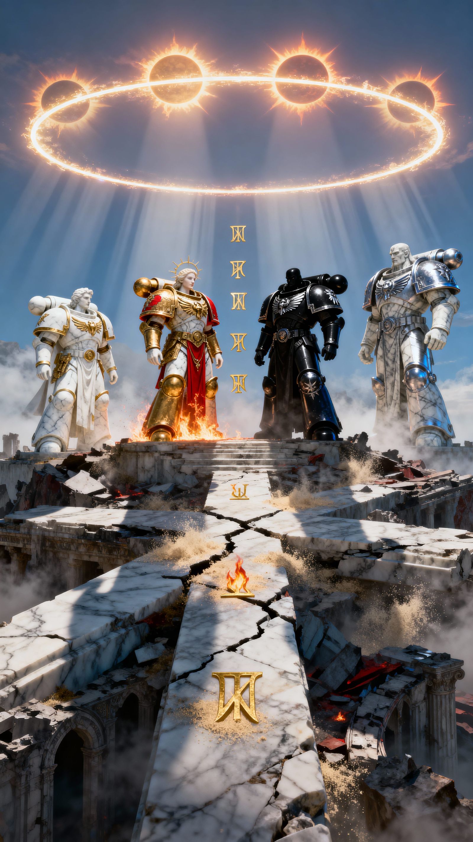 Four Primarchs Unite on Ruined Elysium in Mythological Meeti...