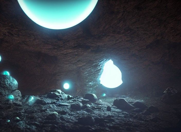 Alien Sphere From Cave on Stark Planet